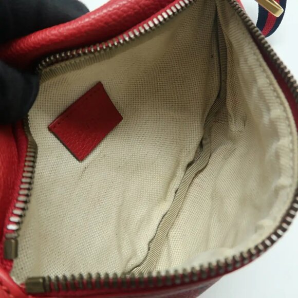 Gucci Print Red Leather Belt Bag 493-031325 - Picture 9 of 12